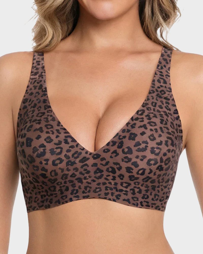 VelvetV™ - Sutiã Sem Costura com Decote V Profundo Push-Up Sem Aro - Body Curve